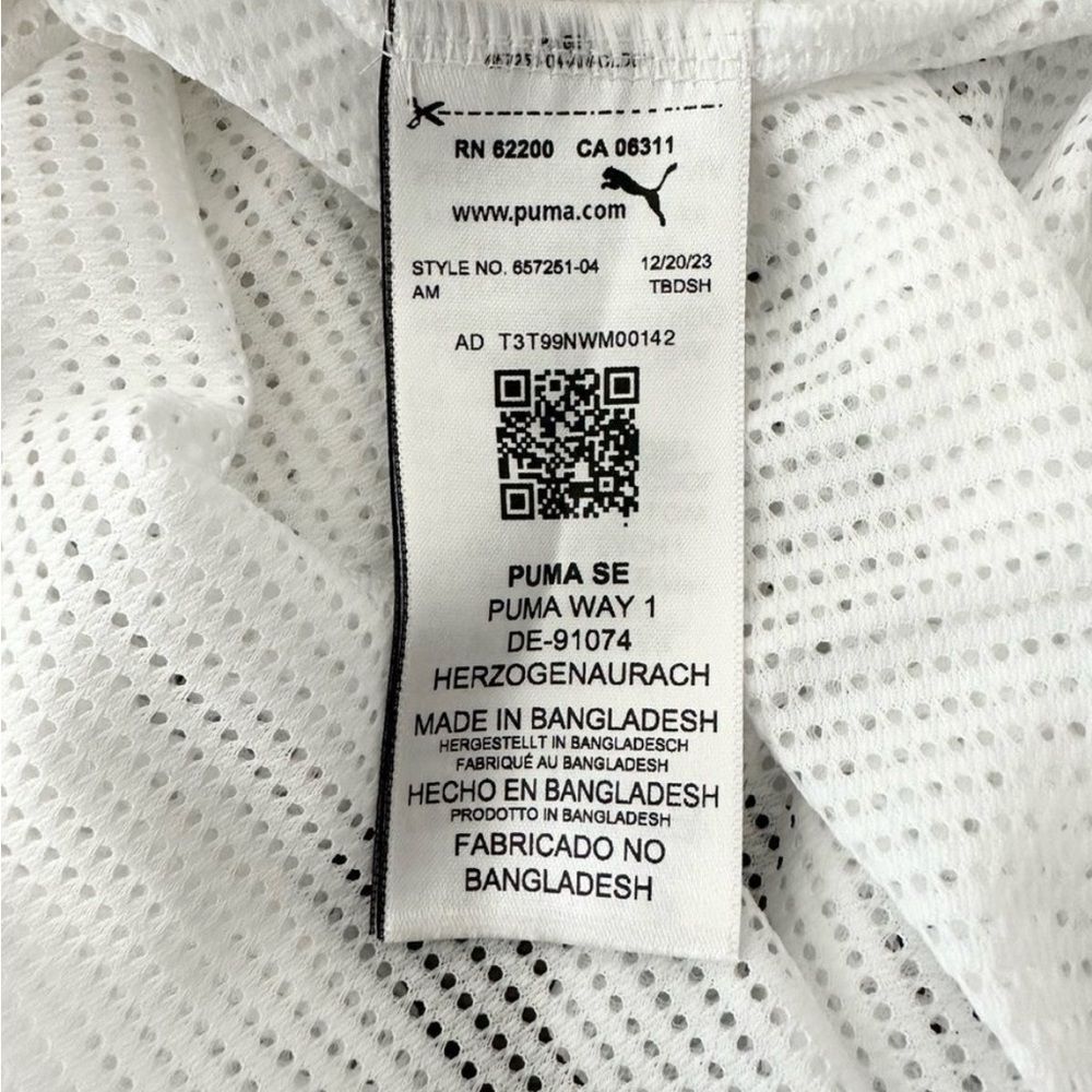 PUMA Men’s NWT Training Bib Soccer Scrimmage Mesh Vest White Size Medium M - Picture 3 of 6